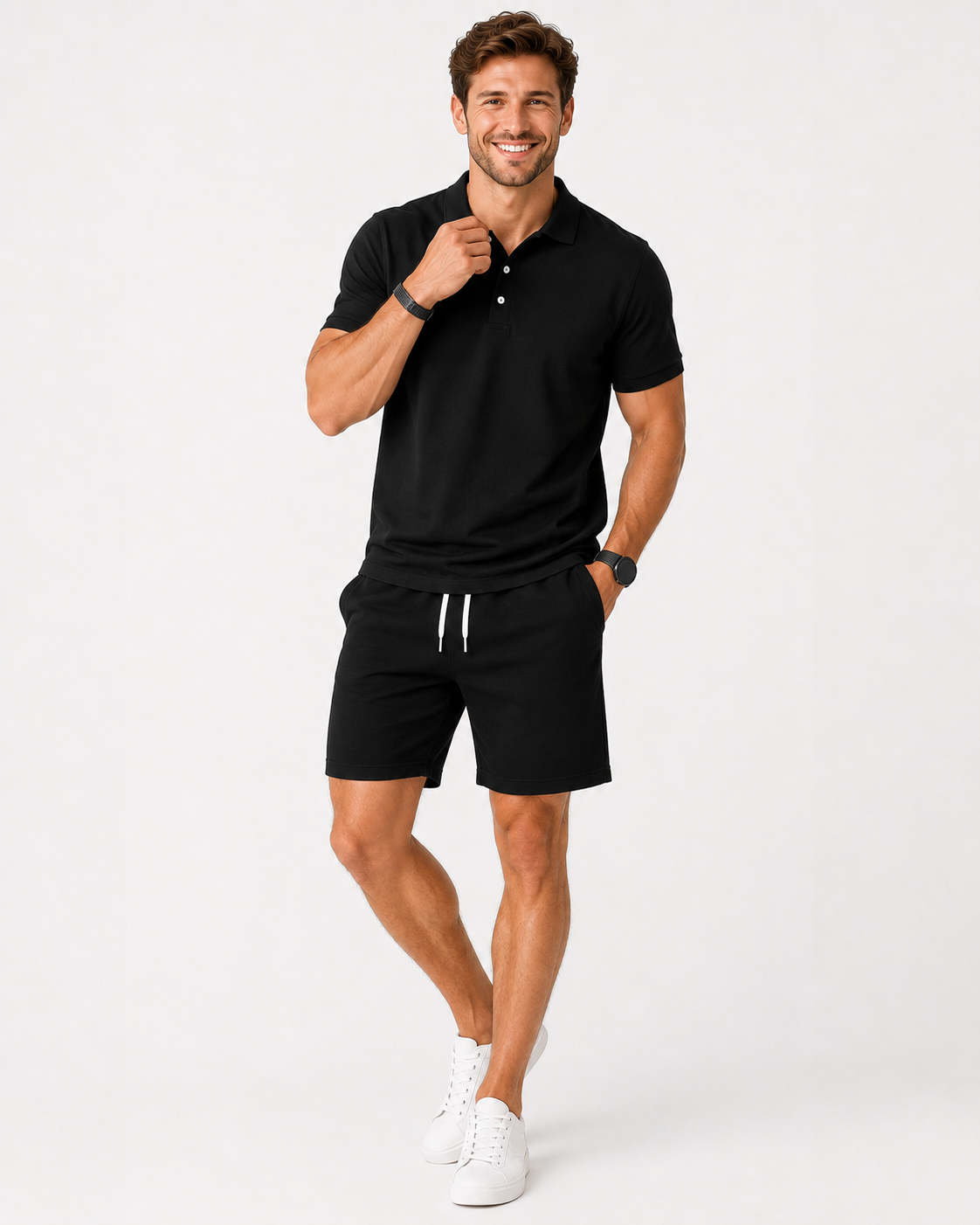 River | Ensemble chemise à manches courtes et shorts pour hommes - Nouveauté été