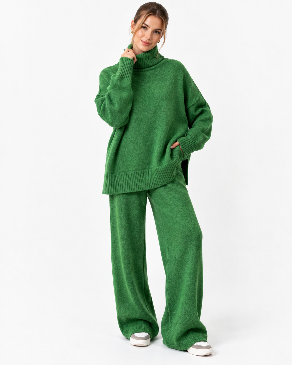 Jessira | Ensemble de Pull à Col Montant pour Femmes Décontracté