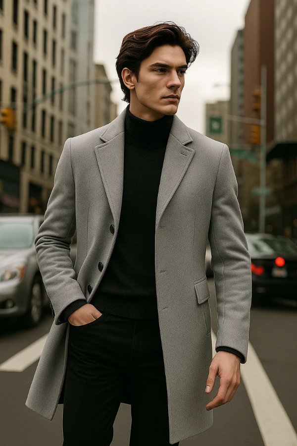 Paxton | Veste unie à simple boutonnage