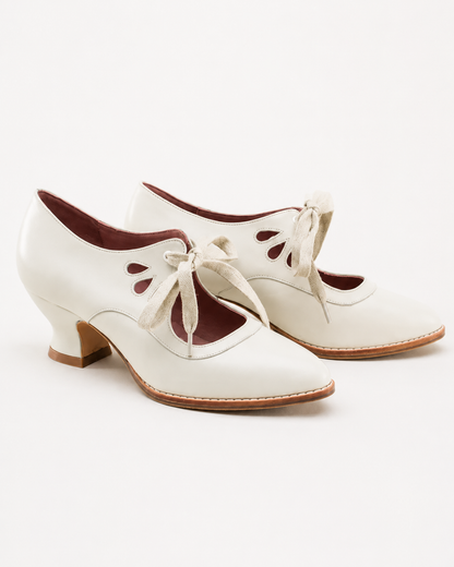Leslie | Chaussures à talons hauts ajourées pour femmes à lacets
