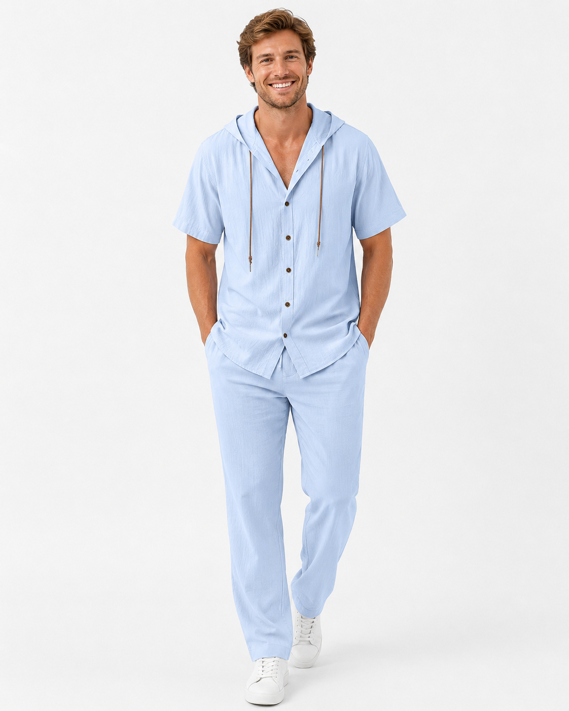 Giovanni | Ensemble décontracté à capuche courte et pantalon long pour hommes