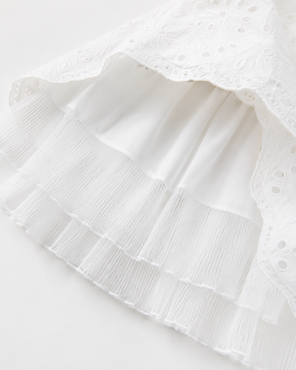 ATELIER | Rückenfreies Neckholder-Minikleid mit Stickerei