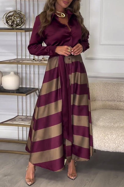 Kenda | Robe Rayée Élégante