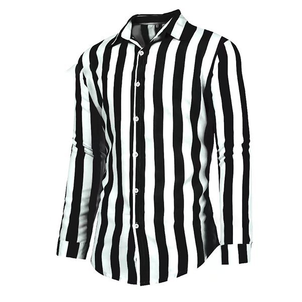 Jacki | Chemise Rayée à Manches Longues en Coton et Lin