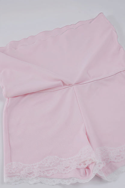 Ensemble Culottes Longues à Manches Longues en Dentelle Romantique Française