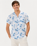 ATELIER | Chemise Hawaïenne Impriamé Plage Palmier Coco Manches Courtes