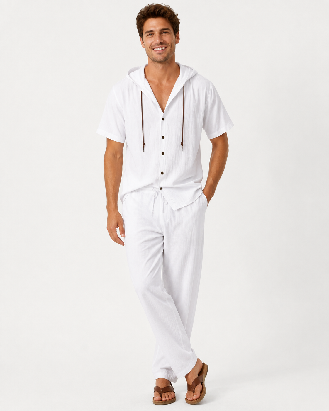 Giovanni | Ensemble décontracté à capuche courte et pantalon long pour hommes