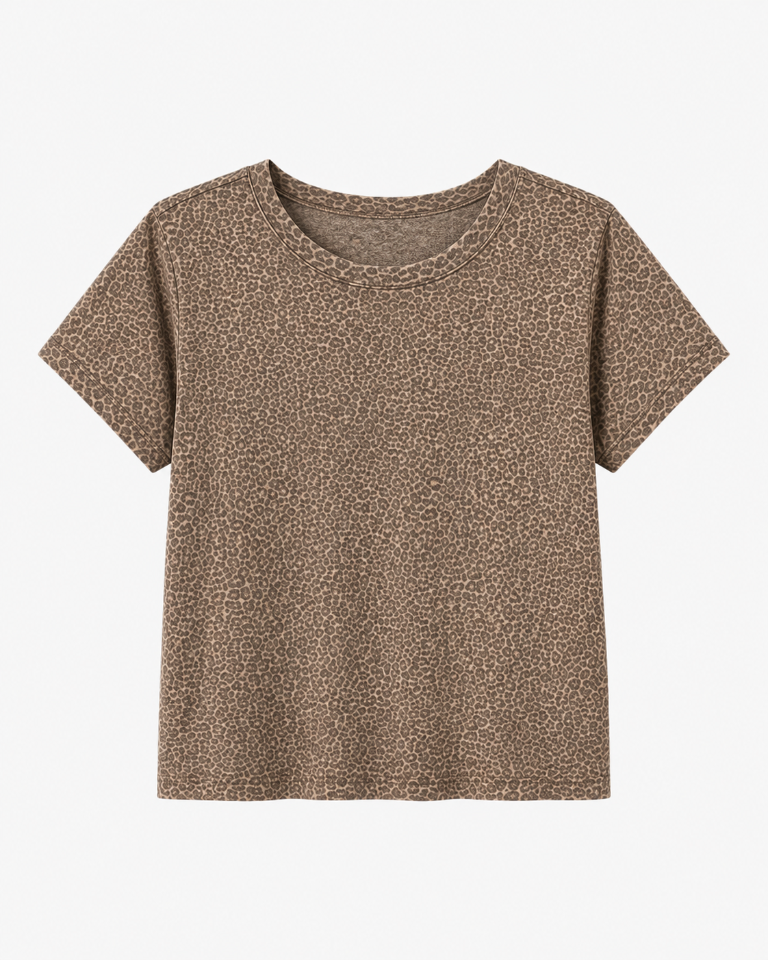 ATELIER | T-shirt à manches courtes imprimé léopard vintage