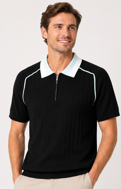 ATELIER | Polo décontracté en tricot à manches courtes pour hommes