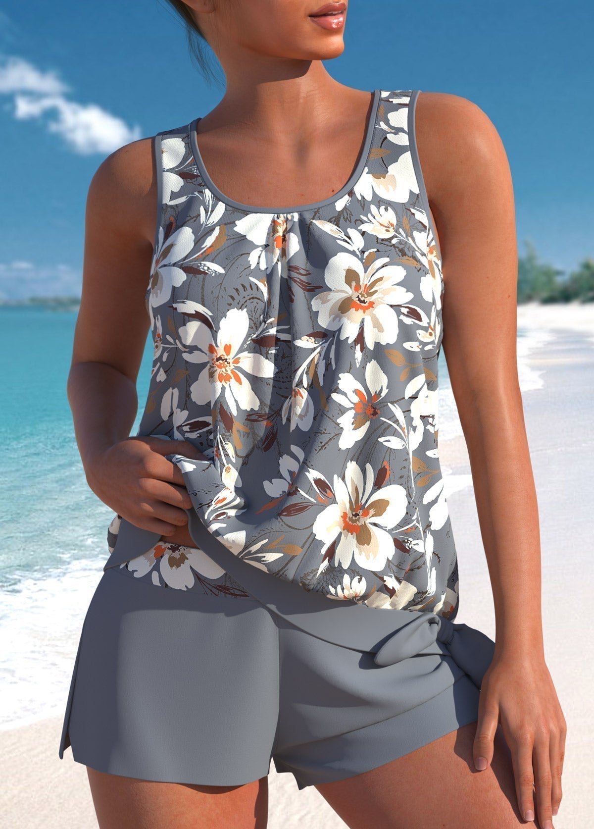 Selena | Ensemble de Tankini Floral Élégant pour Femmes