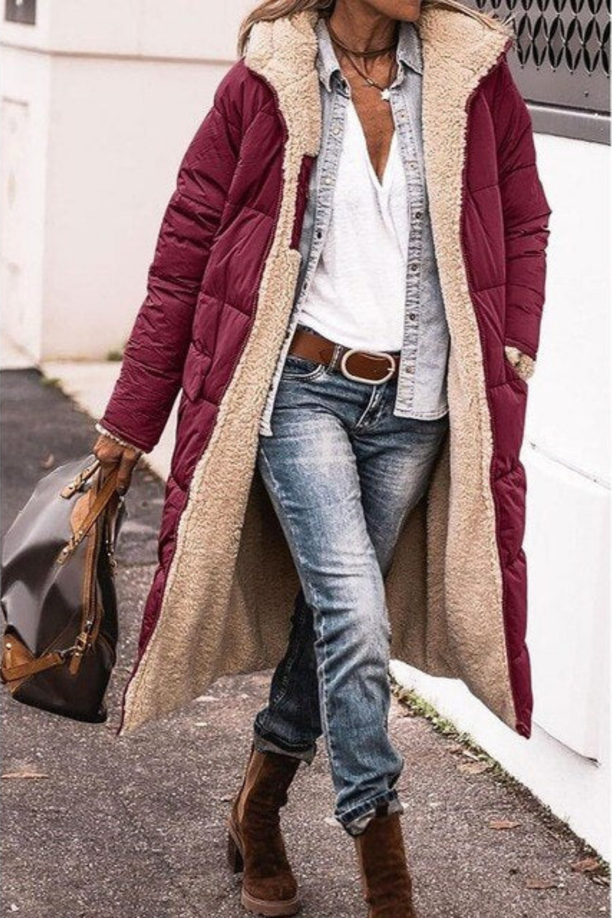 Romina | Manteau Réversible Élégant