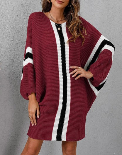 Inès | Robe pull en maille côtelée