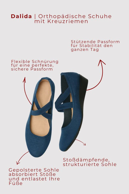 Dalida | Chaussures orthopédiques avec brides croisées