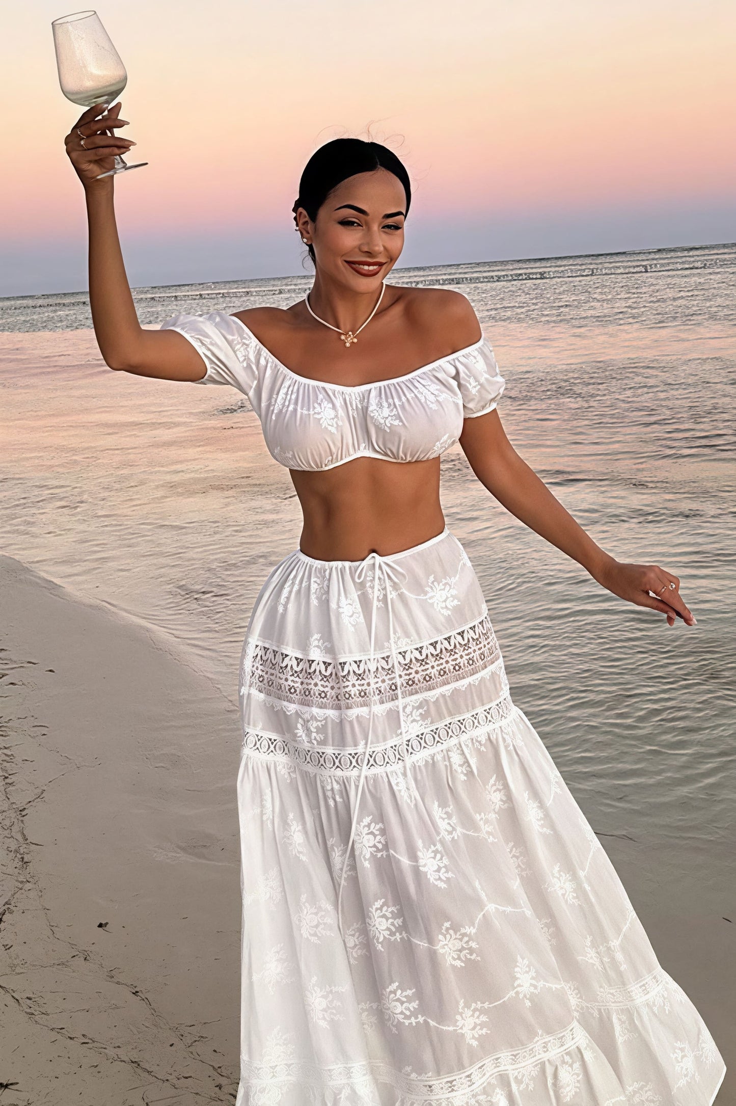 Ensemble Camisole Court Pure Désir - Jupe Taille Haute