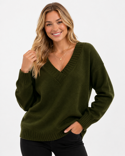 Kiana | Nouveau Pull Tricoté V-Cou de Style Transfrontalier