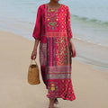 Mica | Robe Maxi Bohème à Imprimé Artistique