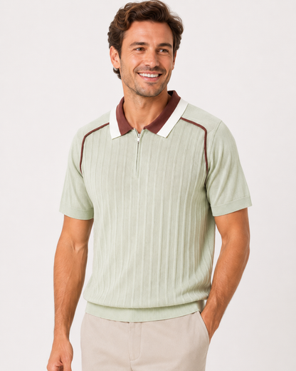 ATELIER | Polo décontracté en tricot à manches courtes pour hommes