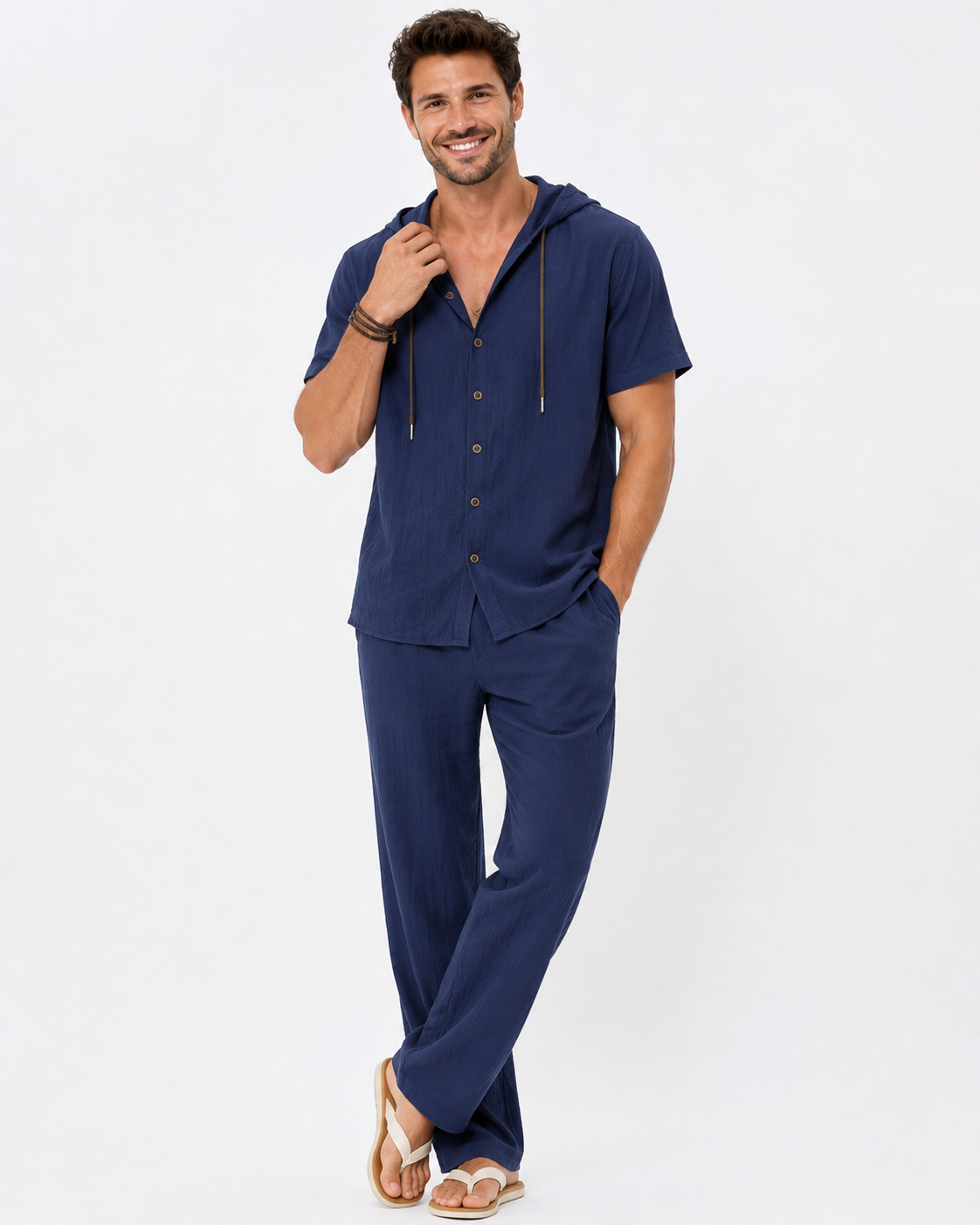 Giovanni | Ensemble décontracté à capuche courte et pantalon long pour hommes