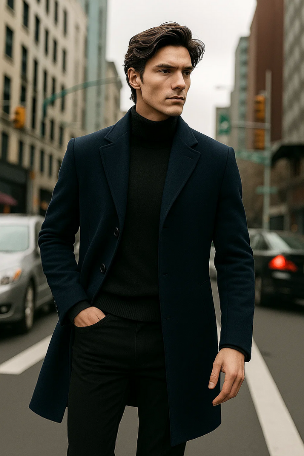 Paxton | Veste unie à simple boutonnage