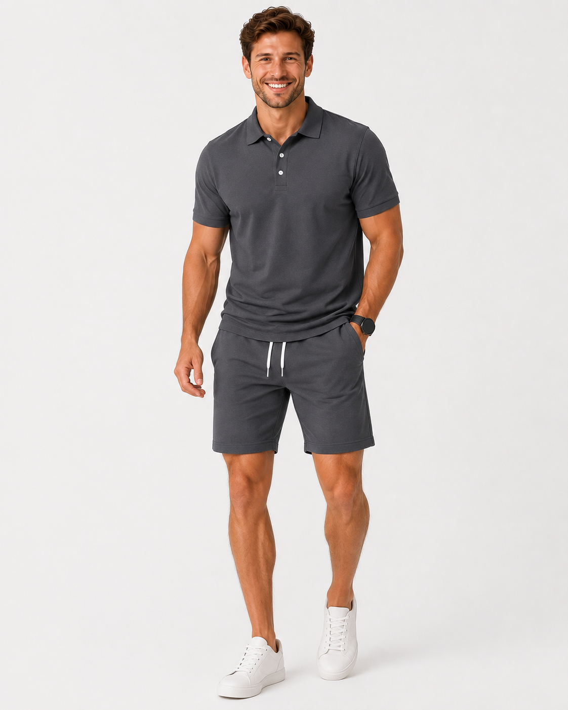 River | Ensemble chemise à manches courtes et shorts pour hommes - Nouveauté été