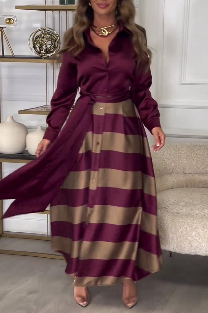 Kenda | Robe Rayée Élégante