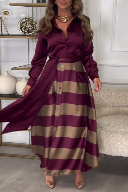 Kenda | Robe Rayée Élégante