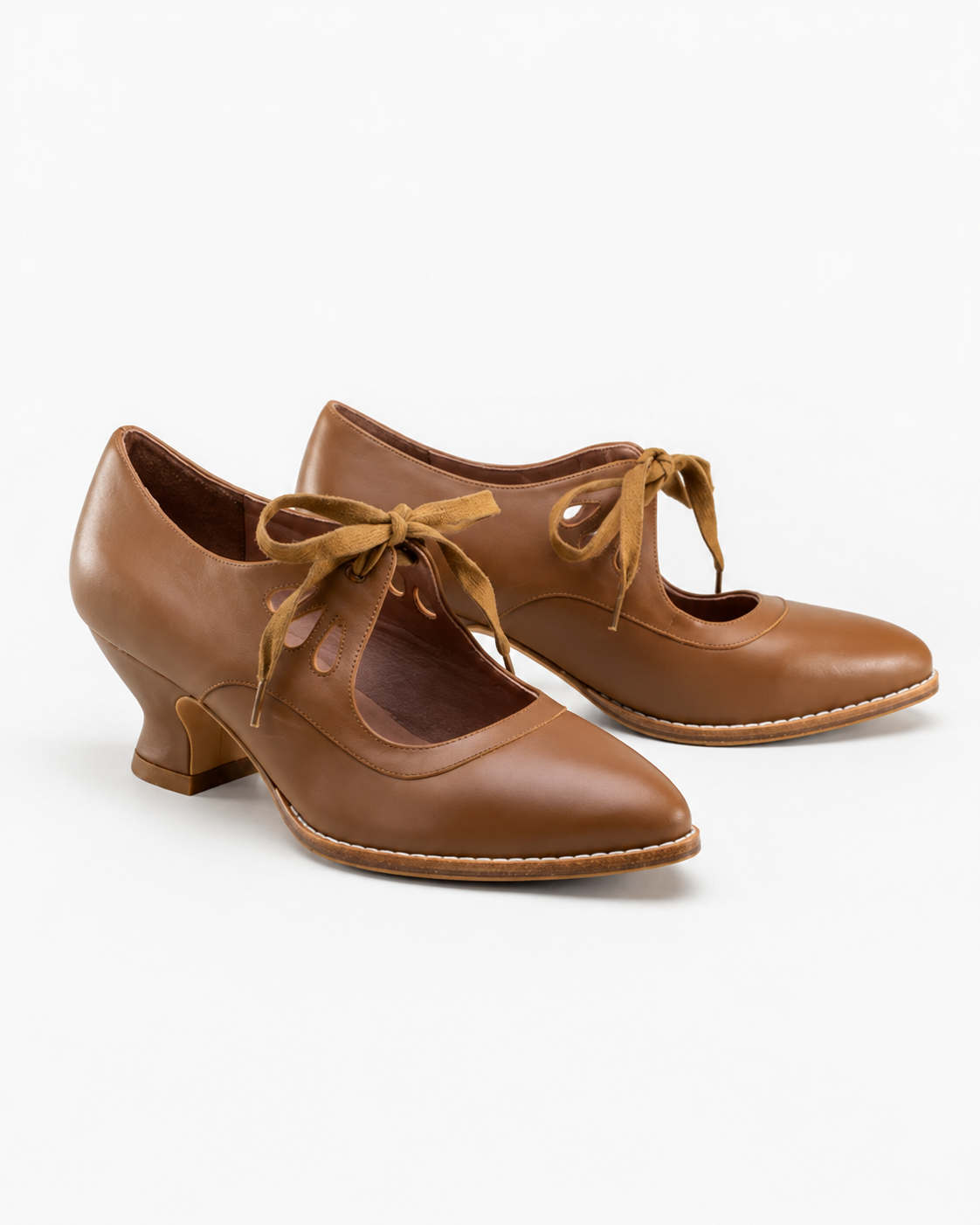 Leslie | Chaussures à talons hauts ajourées pour femmes à lacets