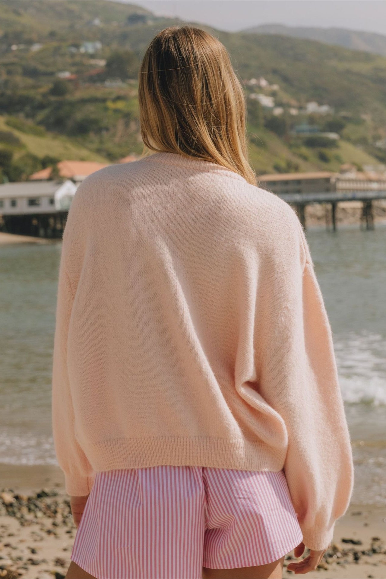 Cardigan en tricot à boutons, à manches longues, décontracté et uni