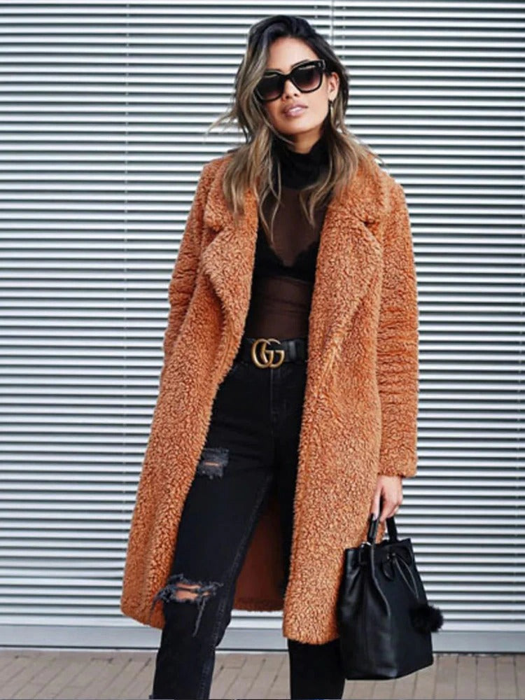 Delphina | Manteau en polaire teddy