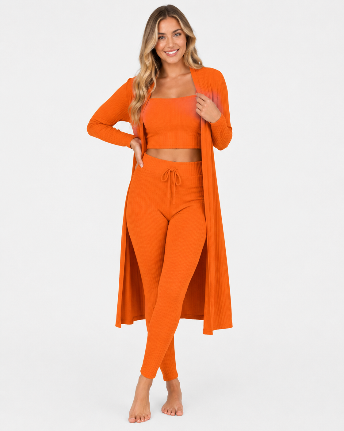 Lana | Ensemble décontracté pour femmes en trois pièces : veste, gilet, pantalon long