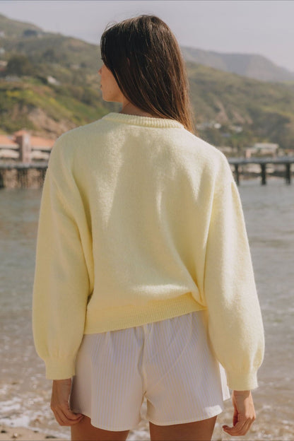 Cardigan en tricot à boutons, à manches longues, décontracté et uni