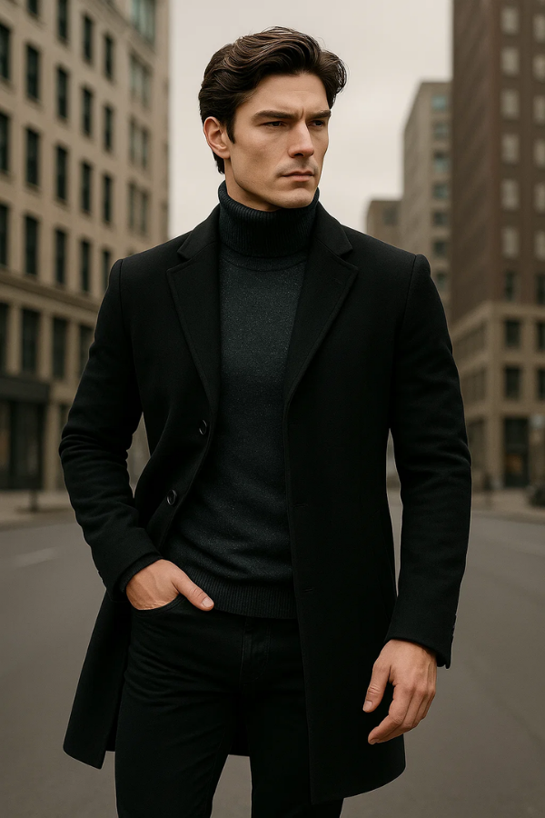 Paxton | Veste unie à simple boutonnage
