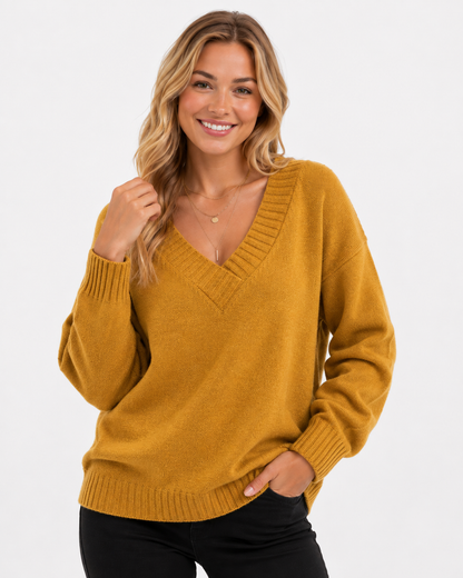 Kiana | Nouveau Pull Tricoté V-Cou de Style Transfrontalier