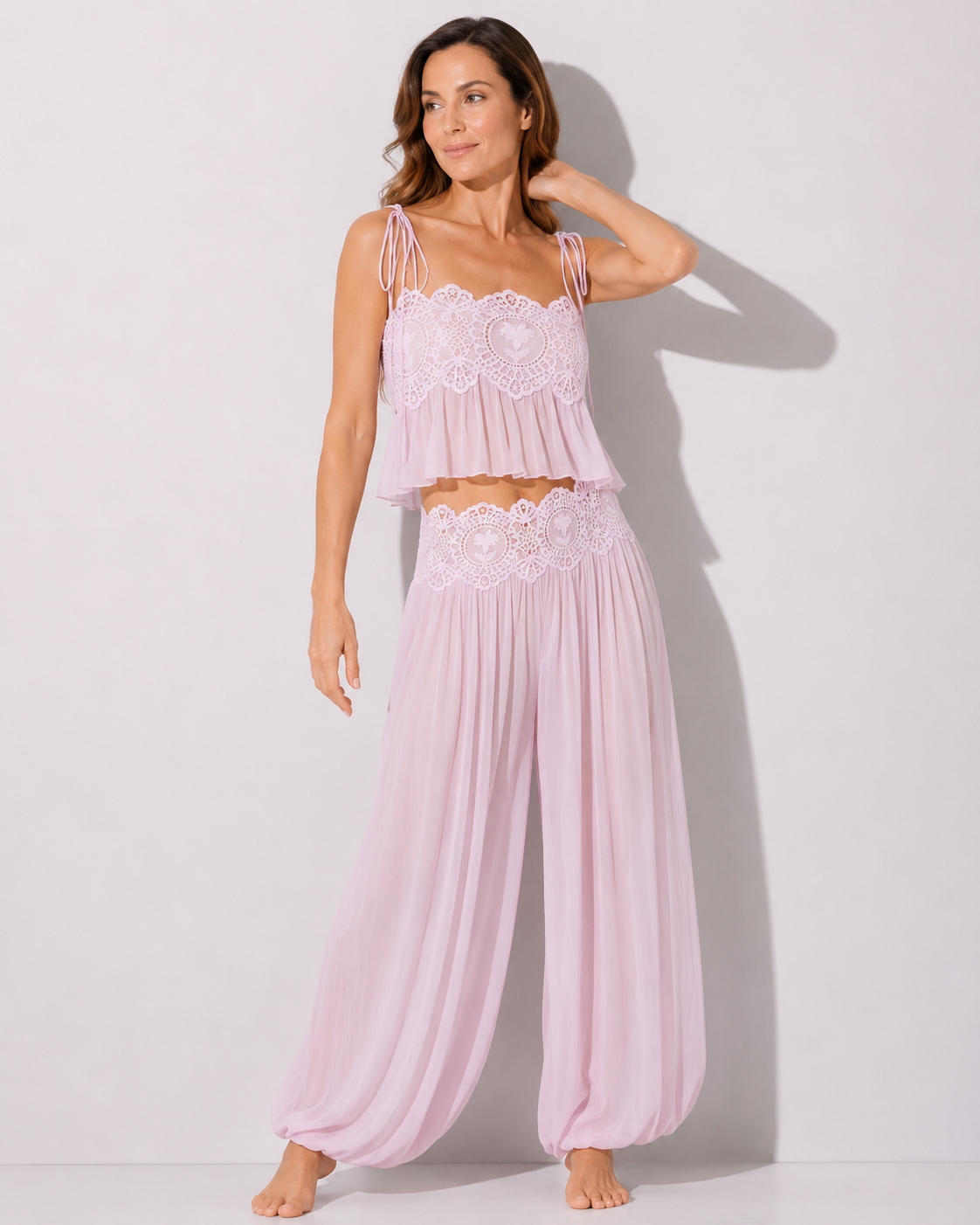 ATELIER | Ensemble Jupe en Dentelle Florale Transparente