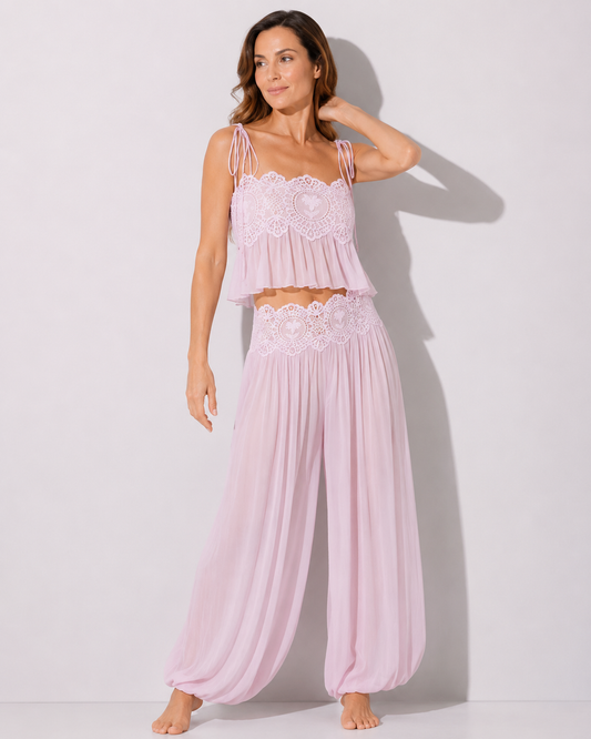 ATELIER | Ensemble Jupe en Dentelle Florale Transparente