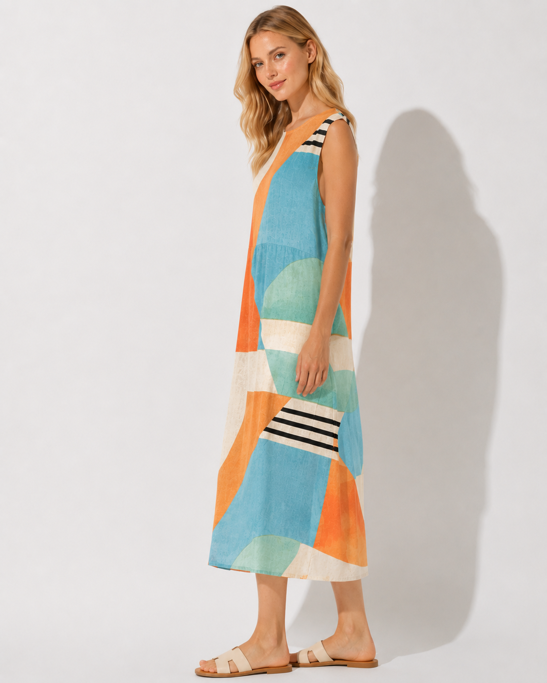 ATELIER | Robe d'été sans manches à motif floral