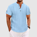 Max | Chemise Henley Décontractée à Manches Courtes