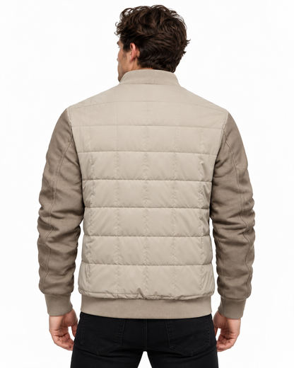 Damian | Veste matelassée avec manches en maille