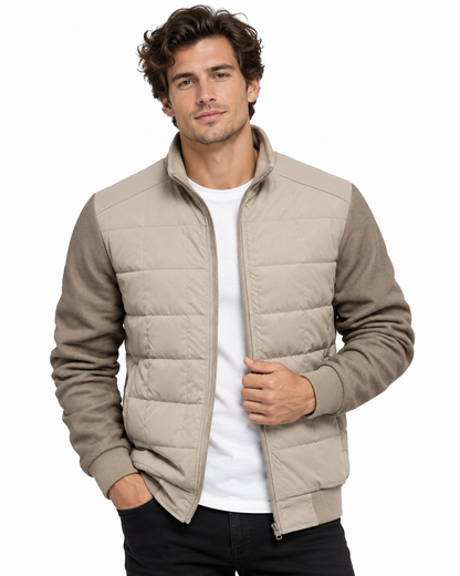 Damian | Veste matelassée avec manches en maille