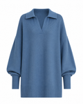 LUNEVIA™ Pull Poncho en Maille Décontracté | Pull Oversize Col Rond pour Femme
