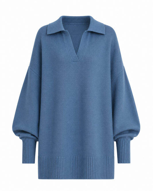 LUNEVIA™ Pull Poncho en Maille Décontracté | Pull Oversize Col Rond pour Femme