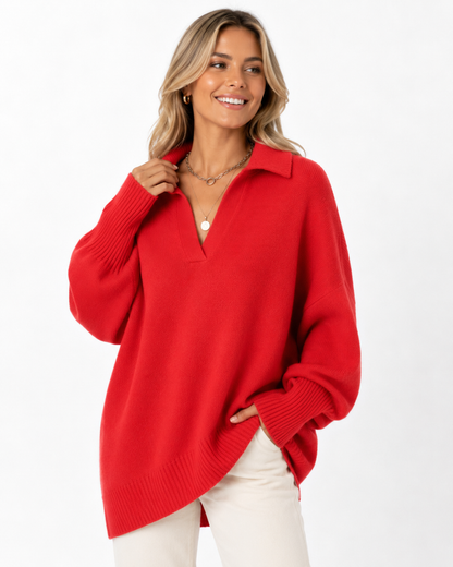 LUNEVIA™ Pull Poncho en Maille Décontracté | Pull Oversize Col Rond pour Femme
