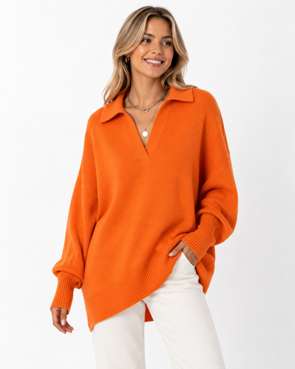 LUNEVIA™ Pull Poncho en Maille Décontracté | Pull Oversize Col Rond pour Femme