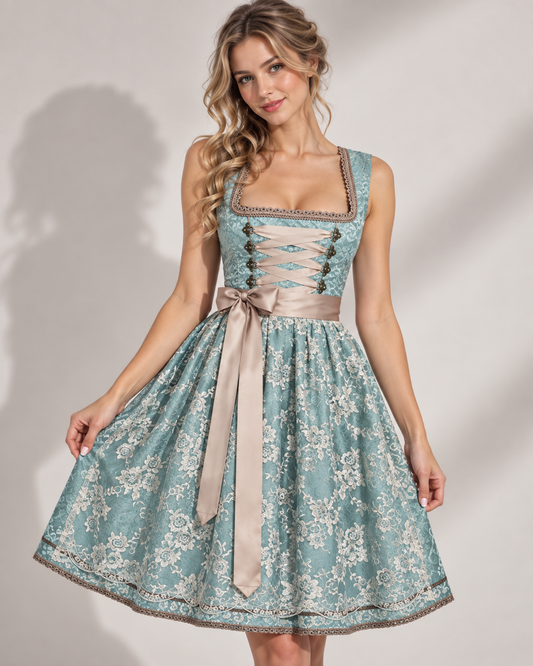 Elliana | Ceinture carrée de créateur pour femmes bavaroises Oktoberfest