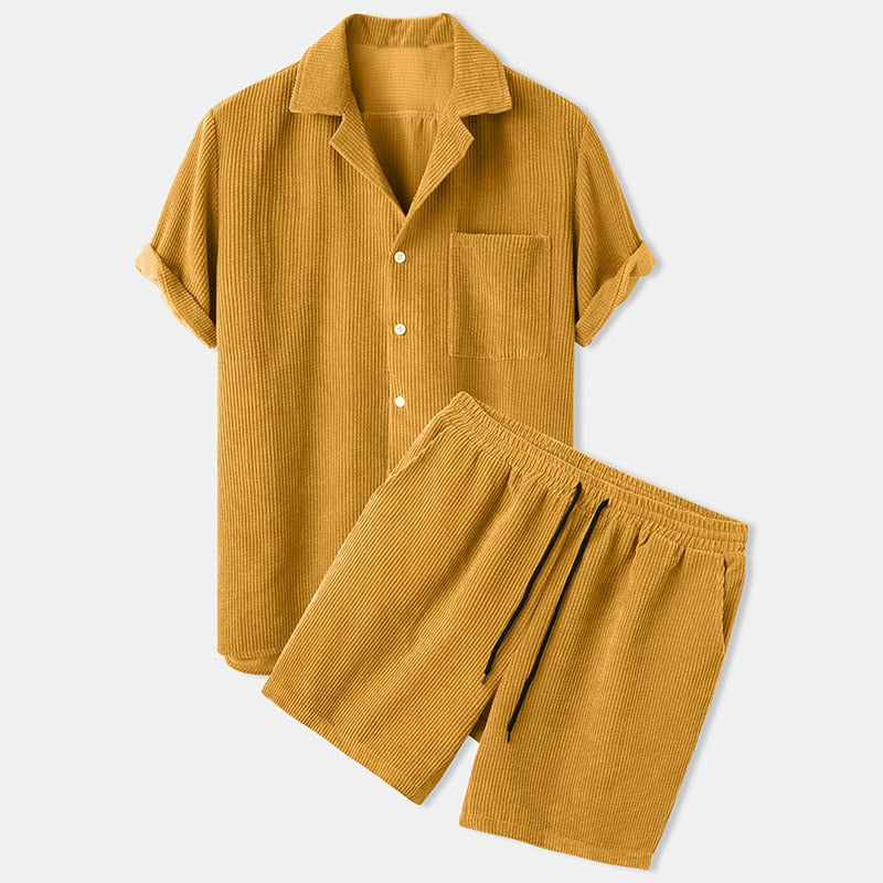 Aziel | Ensemble pour Hommes : Chemise et Short, Confort Aérien