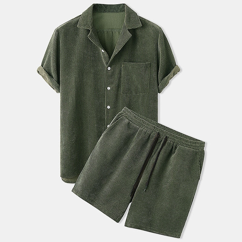 Aziel | Ensemble pour Hommes : Chemise et Short, Confort Aérien