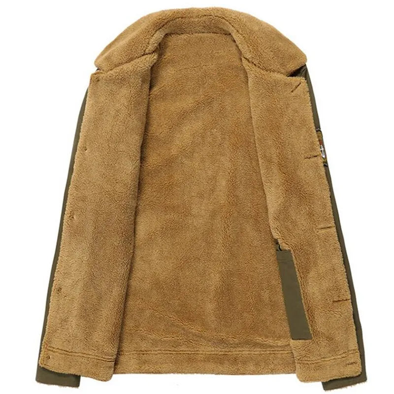 Chase | Manteaux tactiques en coton épais pour hommes avec col en fourrure
