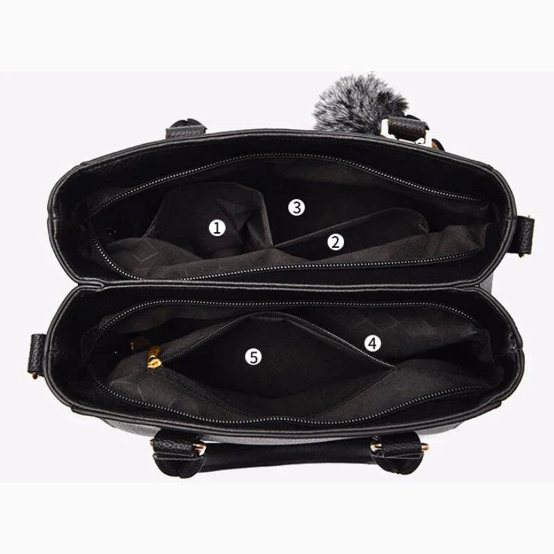 Sac à Épaule en Cuir Brodé Élégance Femme