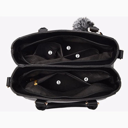 Sac à Épaule en Cuir Brodé Élégance Femme
