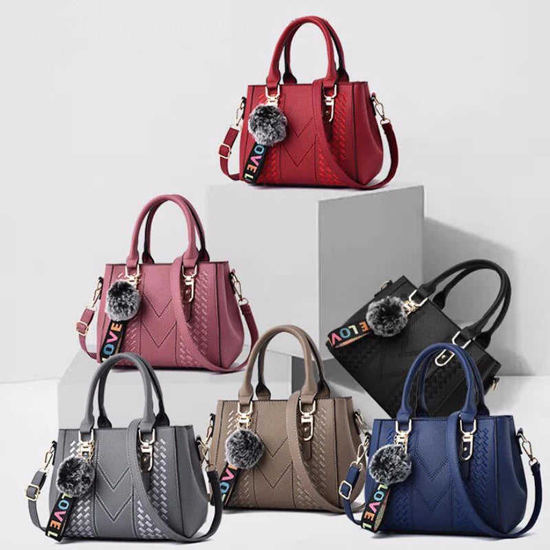 Sac à Épaule en Cuir Brodé Élégance Femme